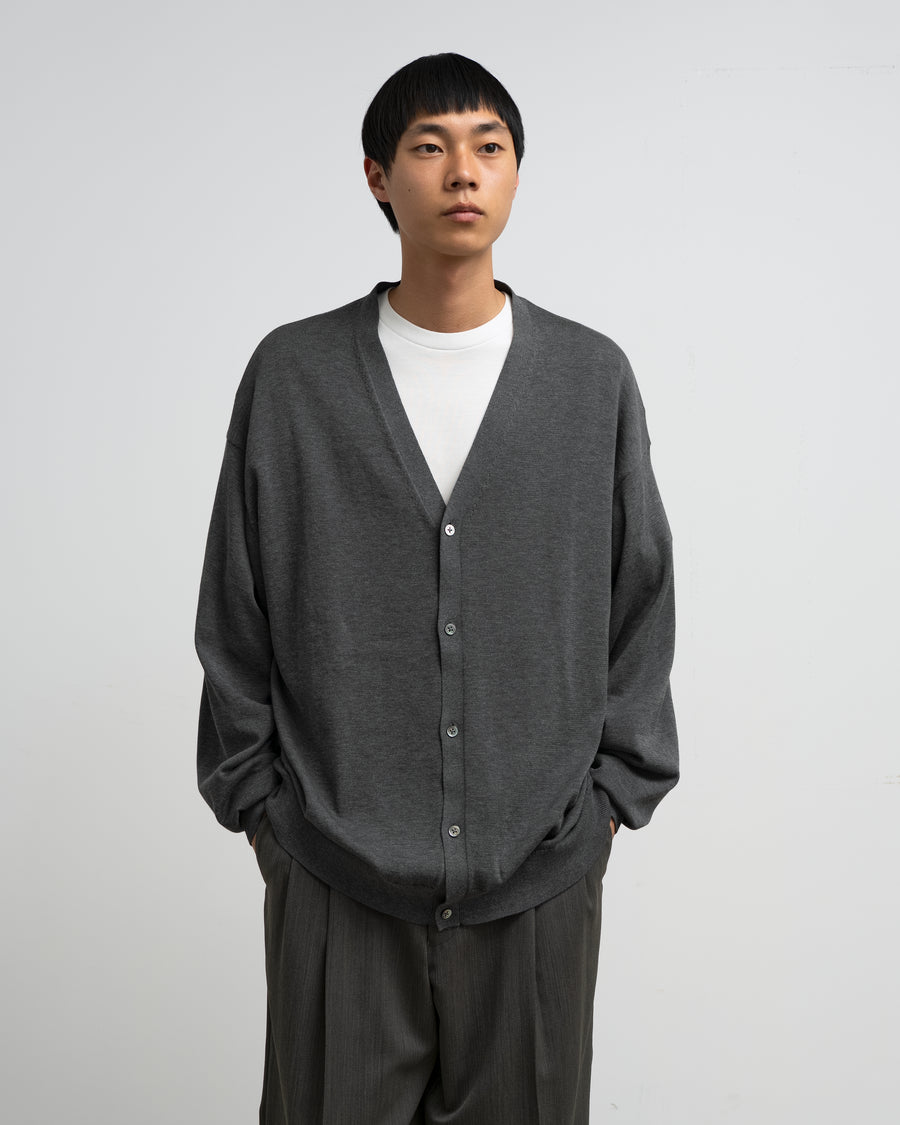 Graphpaper Suvin High Gauge Knit カーディガン Graphpaper Suvin High Gauge Knit Cardigan - DIMPLE