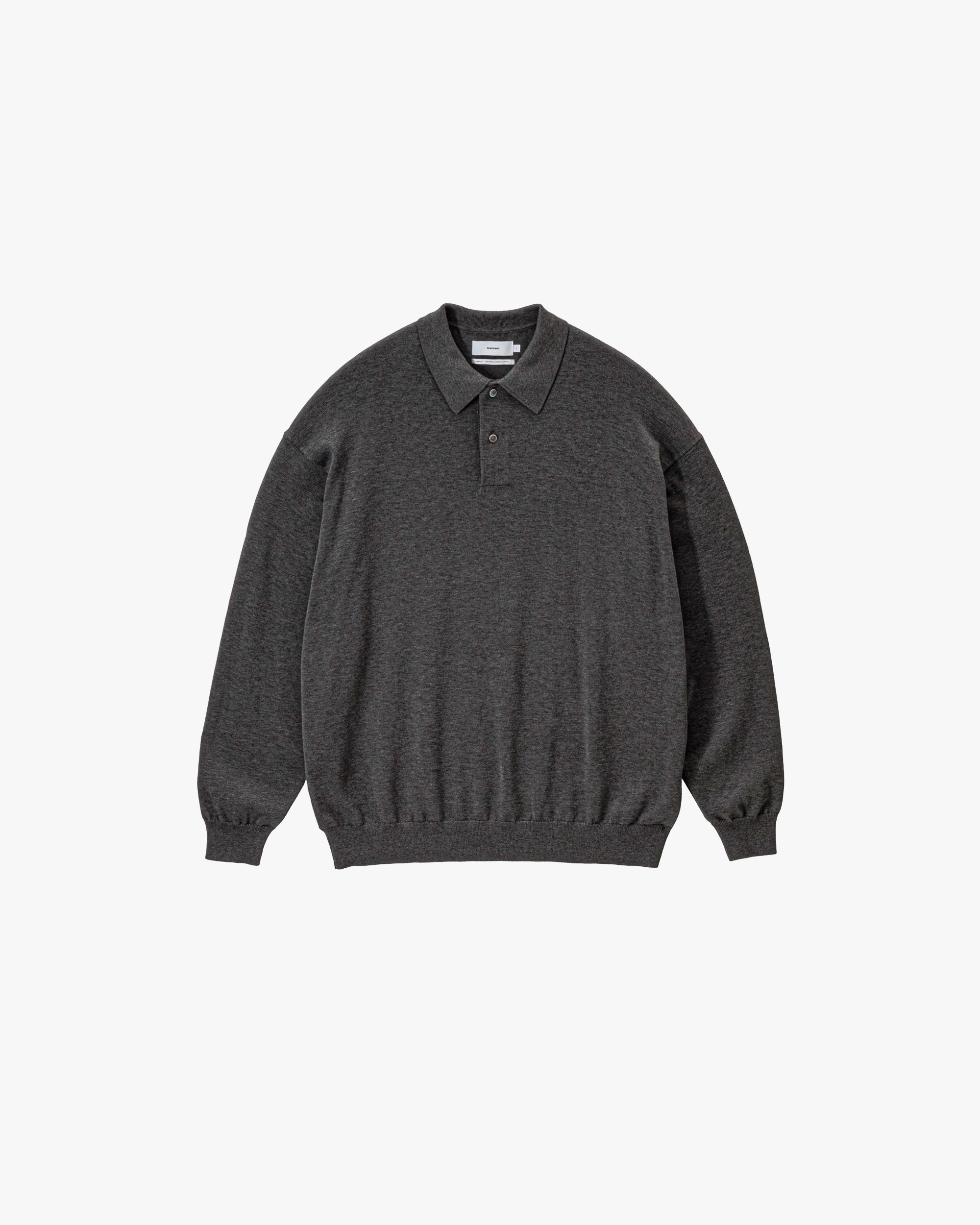 Suvin High Gauge Knit Oversized L/S Polo – Graphpaper