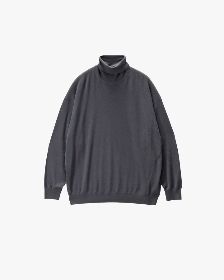 High Gauge L/S Oversized High Neck Knit