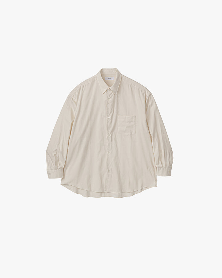 Cotton Cashmere L/S Oversized Regular Collar Shirt