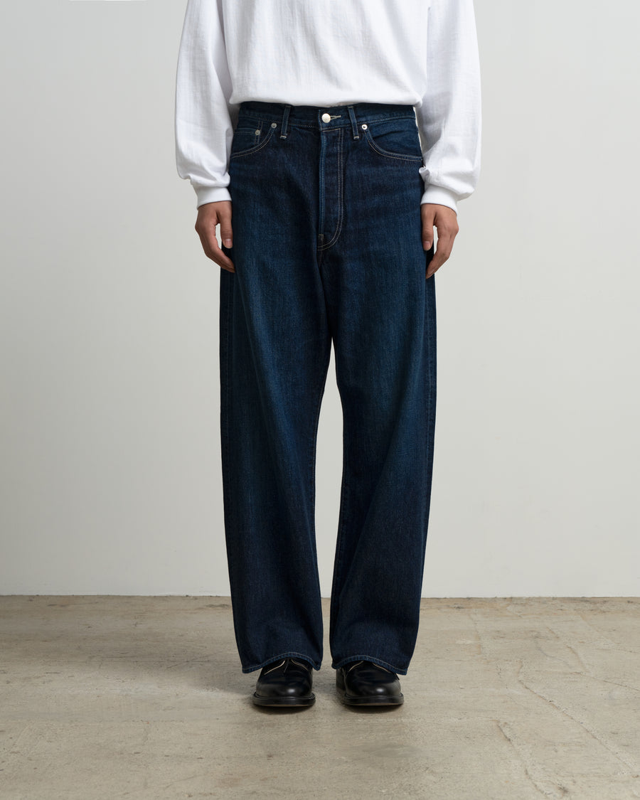 Selvage Denim Five Pocket Wide Straight Pants -DARK FADE- – Graphpaper