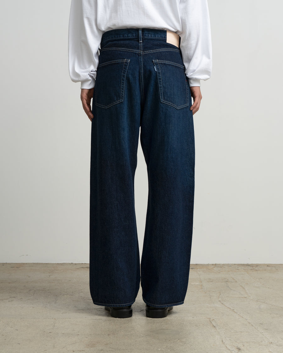 Selvage Denim Five Pocket Wide Straight Pants -DARK FADE- – Graphpaper
