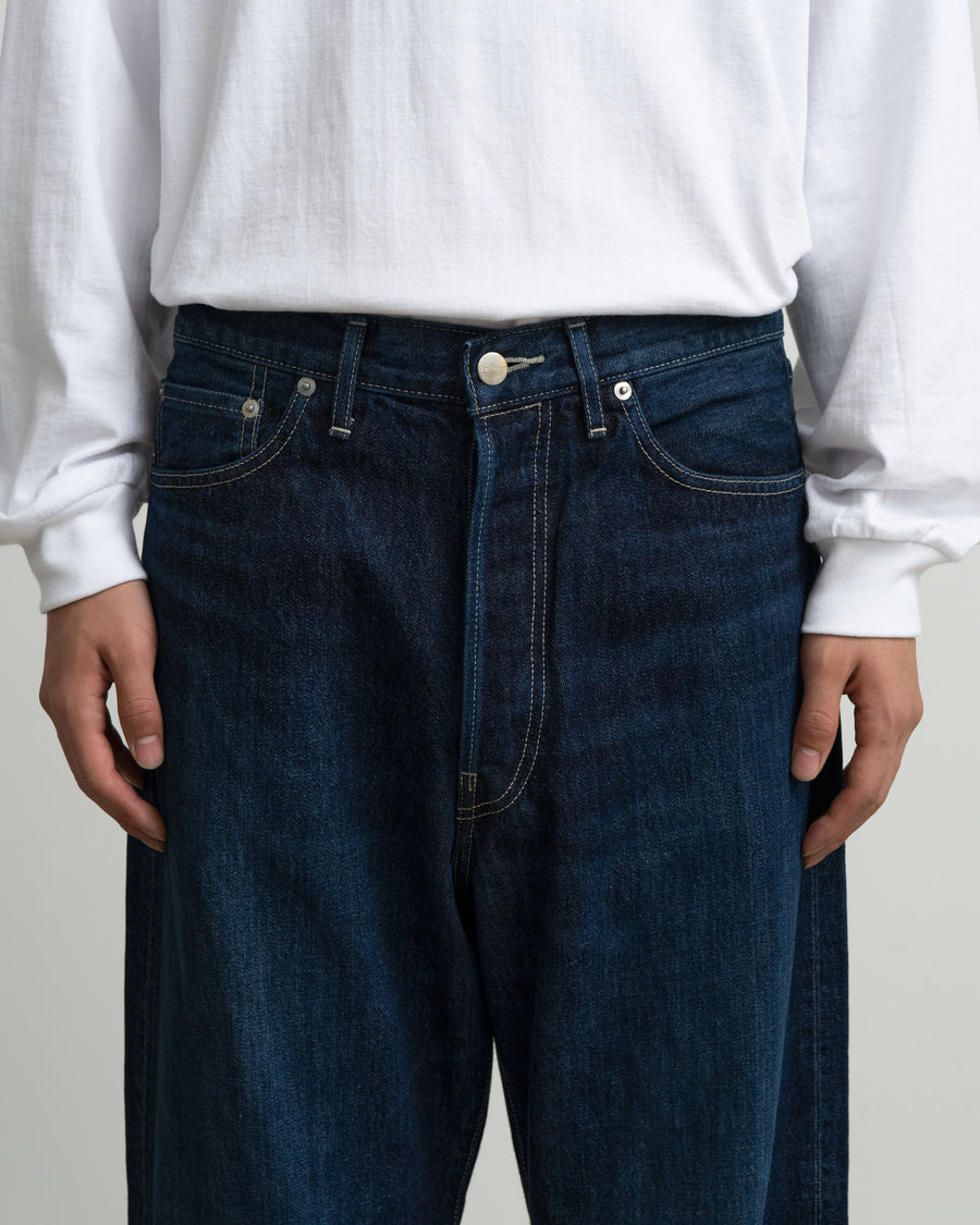 Selvage Denim Five Pocket Wide Straight Pants -DARK FADE- – Graphpaper