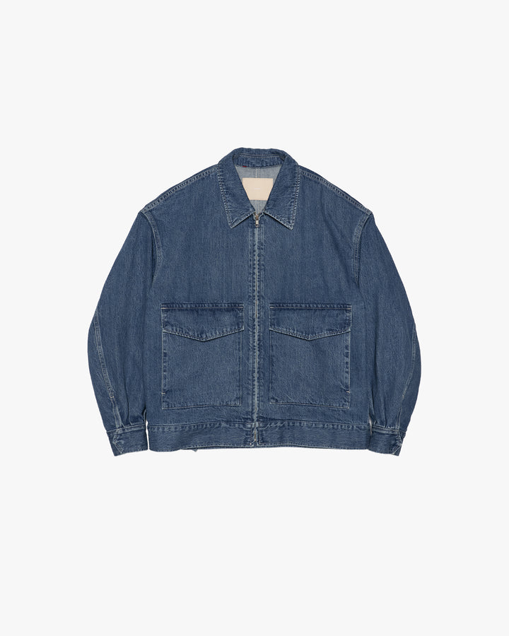 Selvage Denim Zip Jacket - LIGHT FADE -