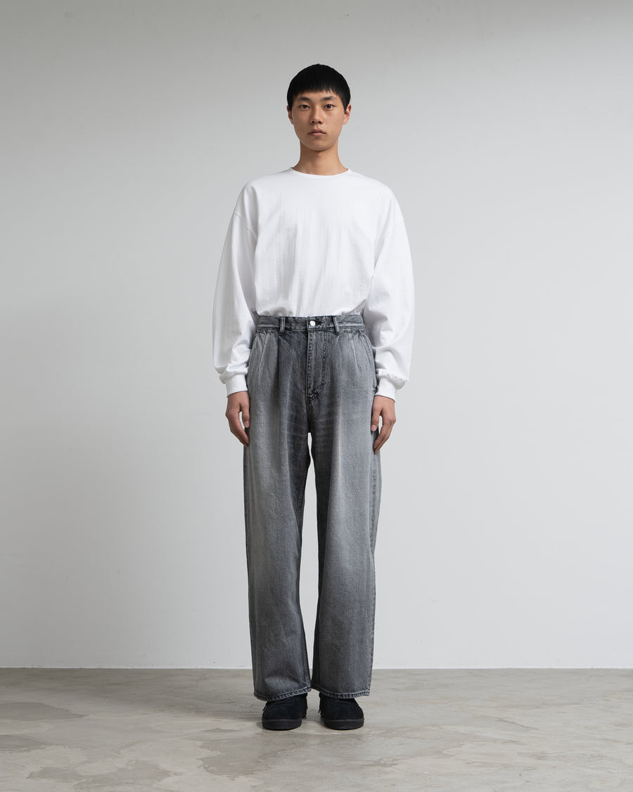 Graphpaper Salvage Denim Two Tuck パンツ S Selvage Denim Two Tuck Pants -LIGHT FADE- – Graphpaper