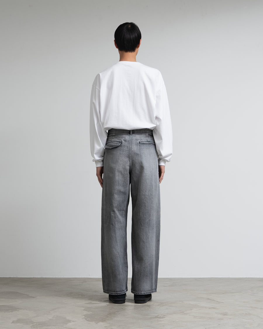 Selvage Denim Two Tuck Pants -LIGHT FADE-